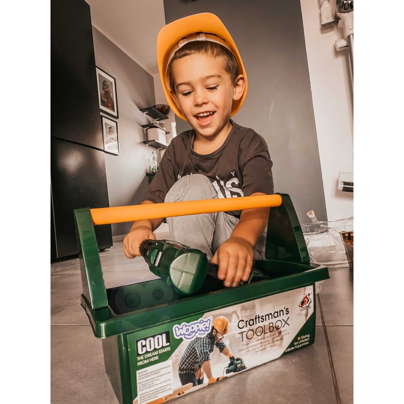 WOOPIE Veľká Skrinka s Náradím pre Deti 15 ks.