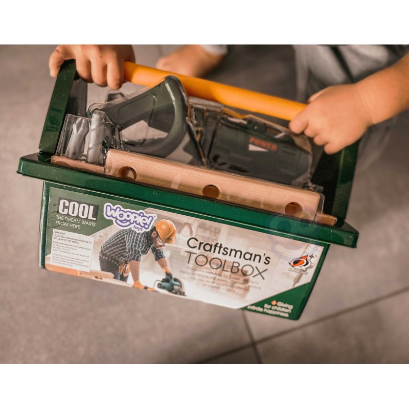 WOOPIE Veľká Skrinka s Náradím pre Deti 15 ks.