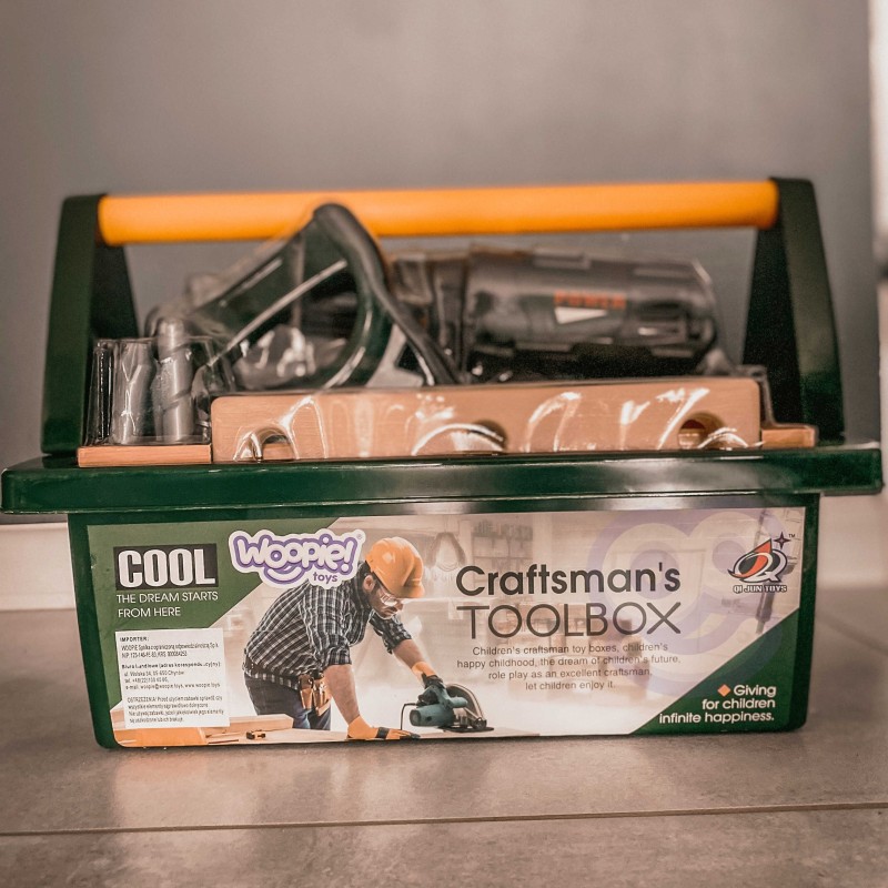 WOOPIE Veľká Skrinka s Náradím pre Deti 15 ks.