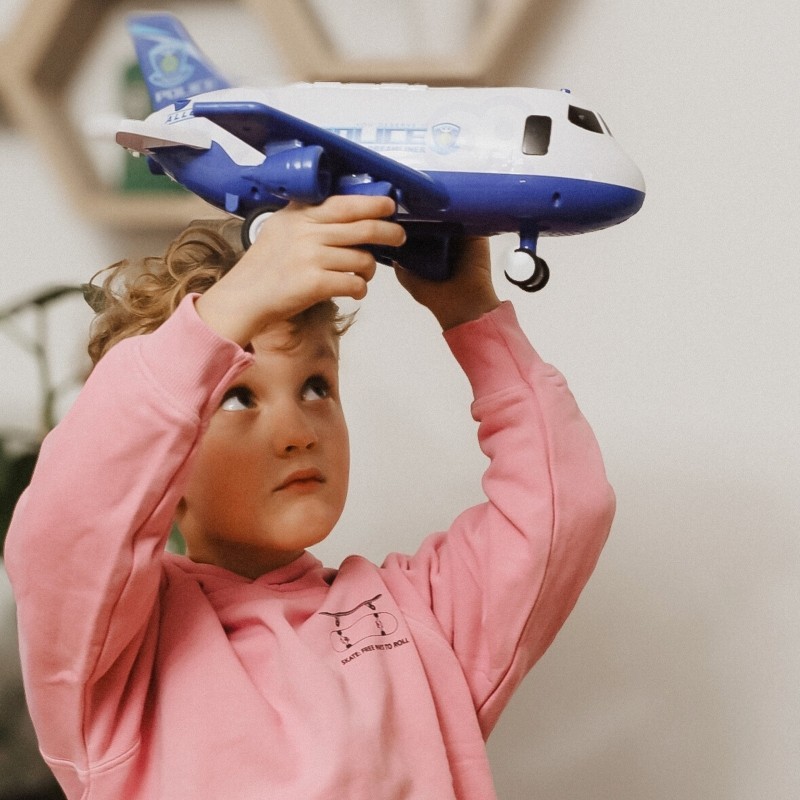 WOOPIE Interaktívne Policajné Lietadlo s Funkciou Pary