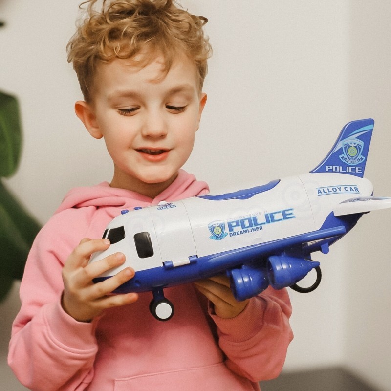 WOOPIE Interaktívne Policajné Lietadlo s Funkciou Pary