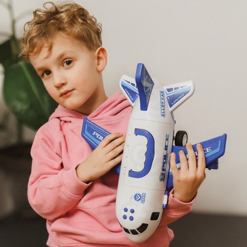 WOOPIE Interaktívne Policajné Lietadlo s Funkciou Pary