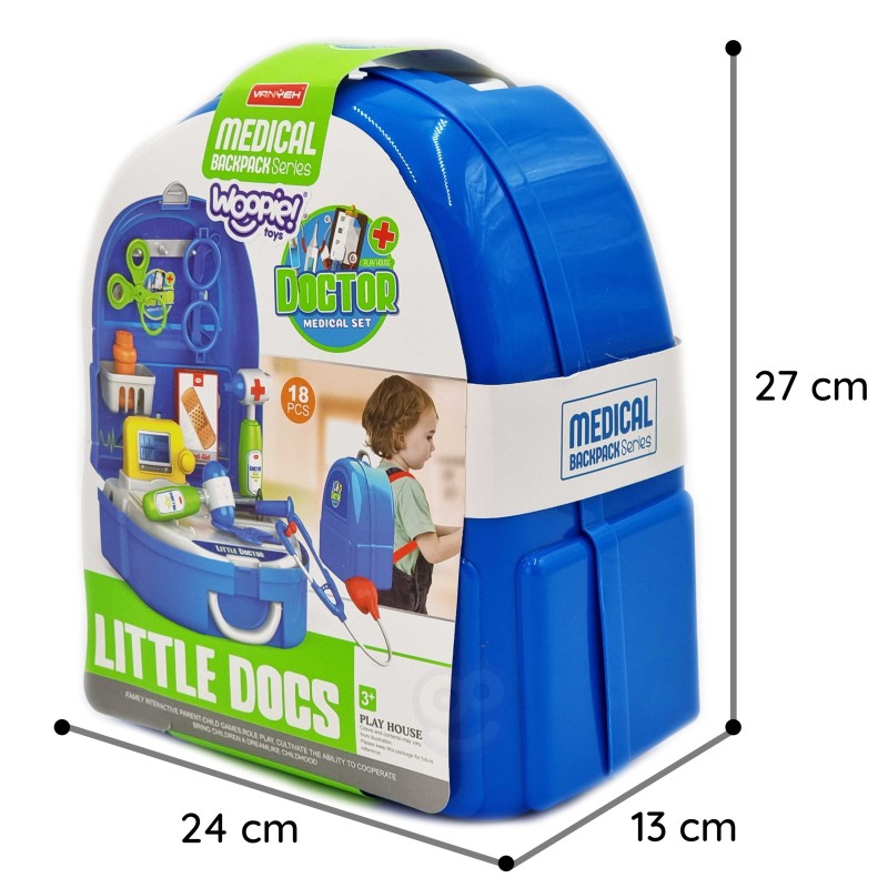 WOOPIE Doktorská Sada Príslušenstva v Ruksaku 20 Dielov