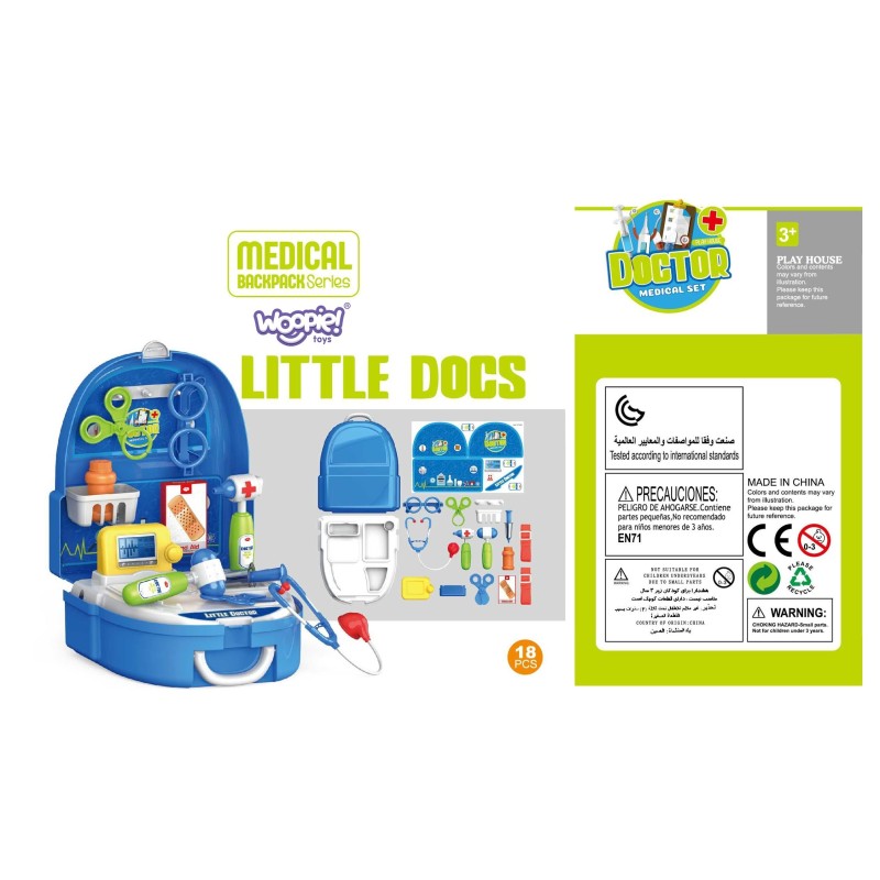 WOOPIE Doktorská Sada Príslušenstva v Ruksaku 20 Dielov