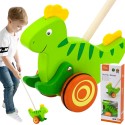 Viga Toys Drevený Dinosaurus na Tlačenie