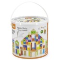 Drevená Vzdelávacia Stavebnica - Písmená a Čísla, 100 Dielov