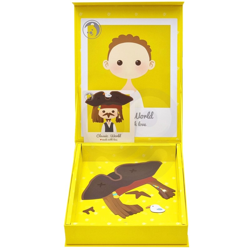 CLASSIC WORLD Magnetické Puzzle na Obliekanie - Chlapec 32 Dielov