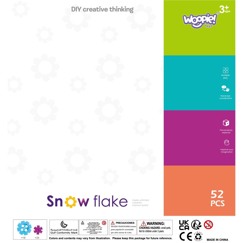 WOOPIE Kreatívne Vafle Skladačky 52 ks.