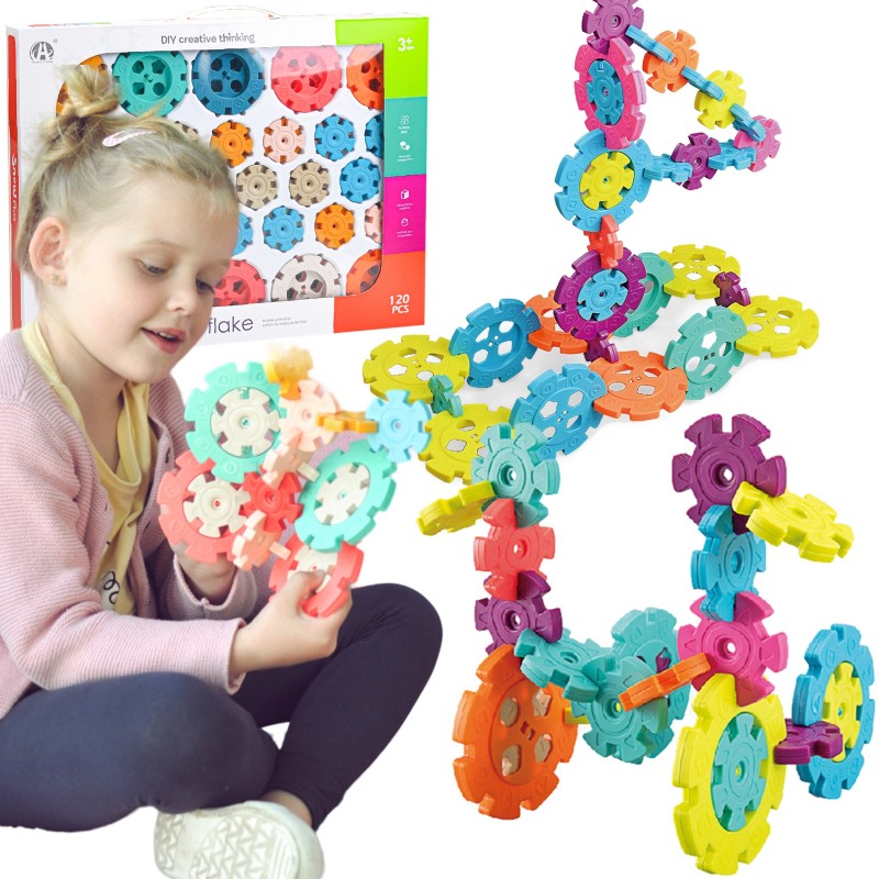 WOOPIE Kreatívne Vafle Skladačky - Snehové Vločky 120 ks.