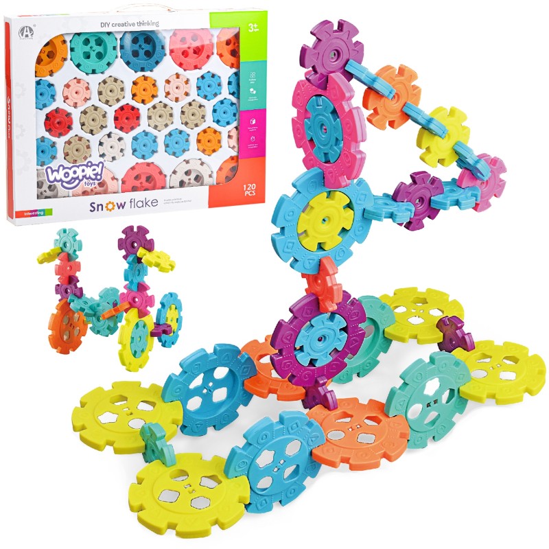 WOOPIE Kreatívne Vafle Skladačky - Snehové Vločky 120 ks.