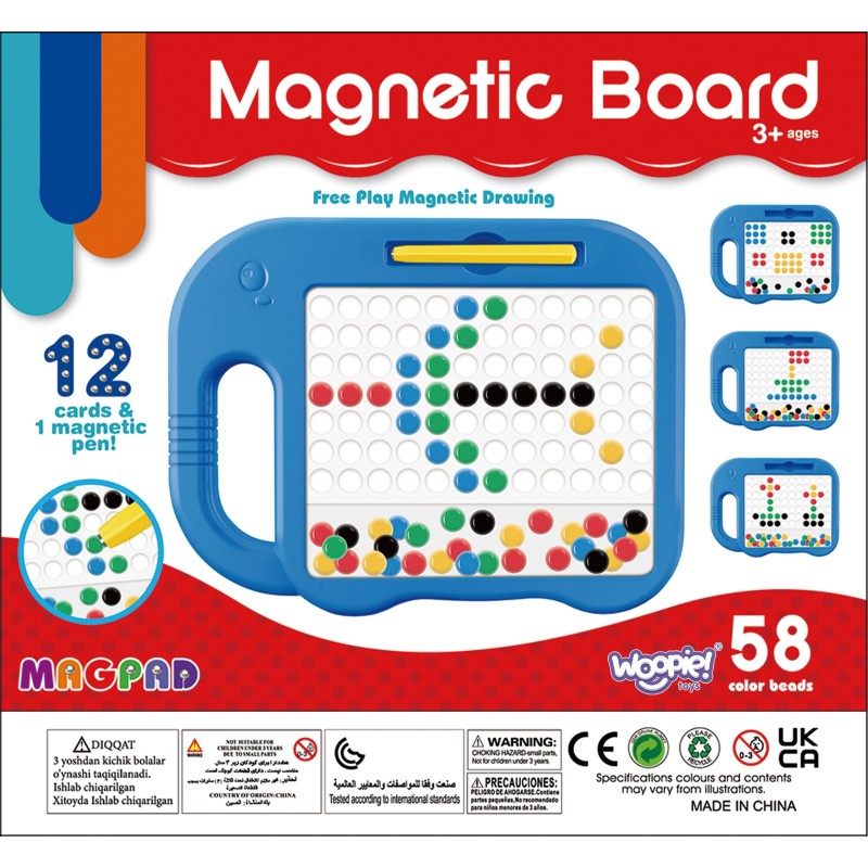 WOOPIE Montessori Magnetická Tabuľa MagPad - Modrý Slon