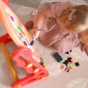 WOOPIE Obojstranná Magnetická Tabuľa na Kreslenie 57 el. Červená