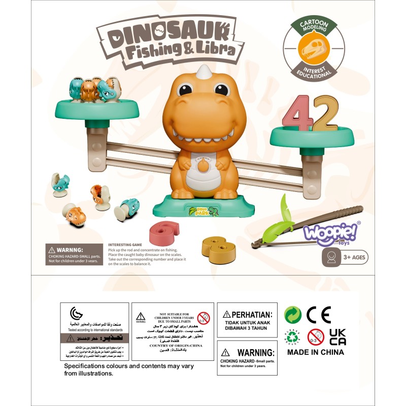 WOOPIE Dino Váha na Počítanie a Chytanie Rybičiek