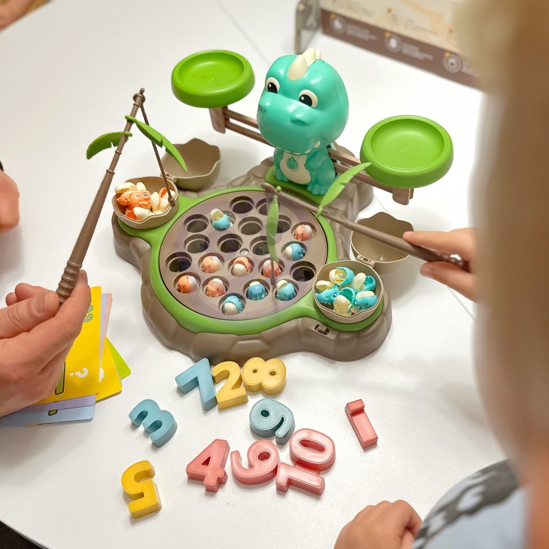 WOOPIE Váha - Hra na Počítanie a Chytanie Dinosaurov