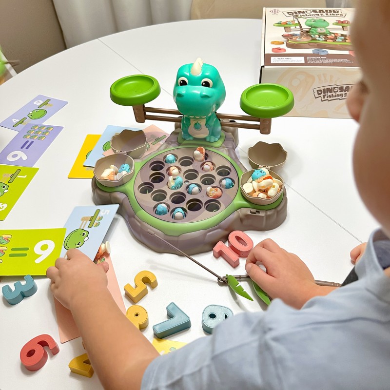 WOOPIE Váha - Hra na Počítanie a Chytanie Dinosaurov