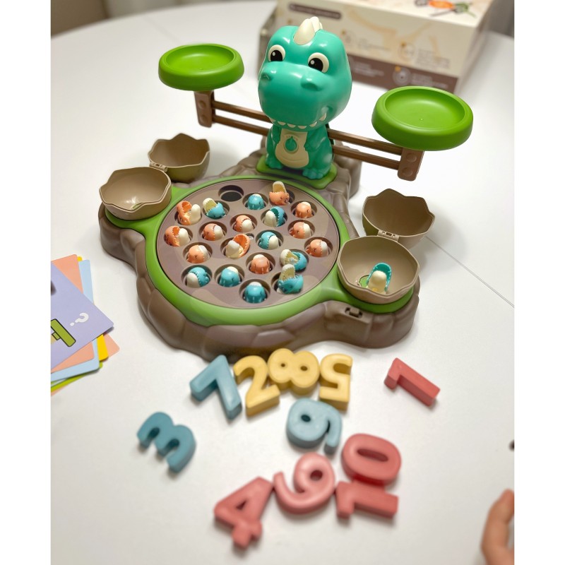 WOOPIE Váha - Hra na Počítanie a Chytanie Dinosaurov