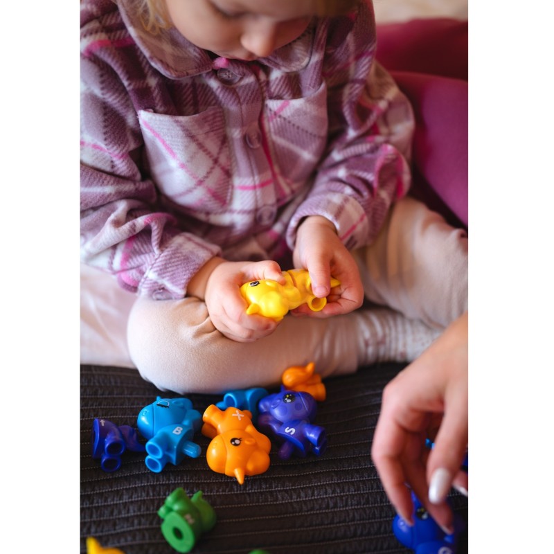 WOOPIE Skladacie Montessori Figúrky - Jednorožce 10 ks. Čísla