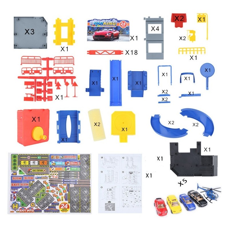 WOOPIE Poschodové Parkovacie Garáže s Vozidlami