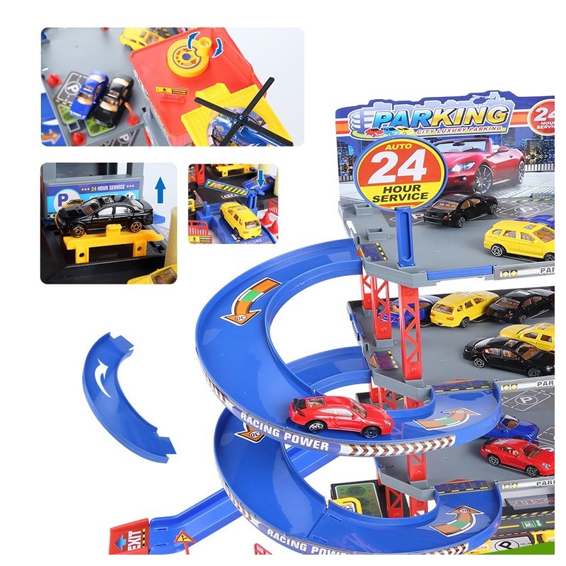 WOOPIE Poschodové Parkovacie Garáže s Vozidlami