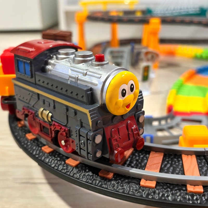 WOOPIE Elektrická Železnica a Závodná Dráha XXL 2v1