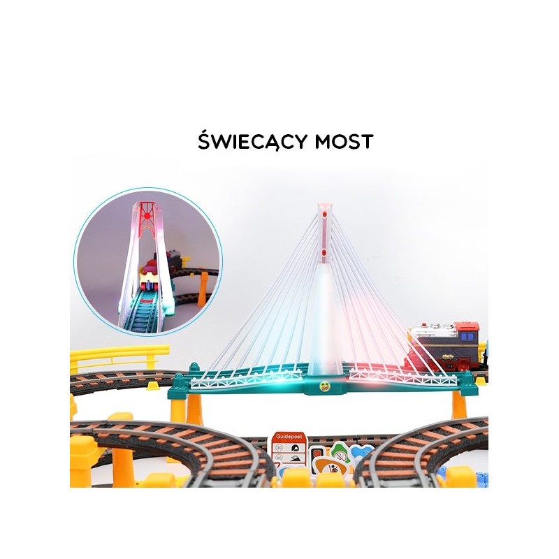 WOOPIE Elektrická Železnica a Závodná Dráha XXL 2v1