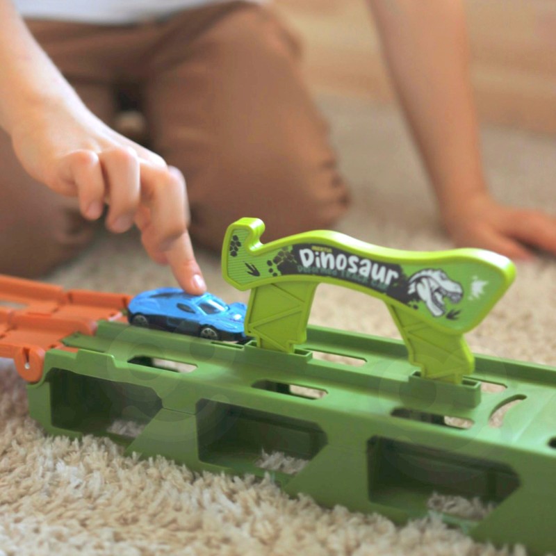 WOOPIE Skladací Dino Kamión s Autodráhou a Autíčkami