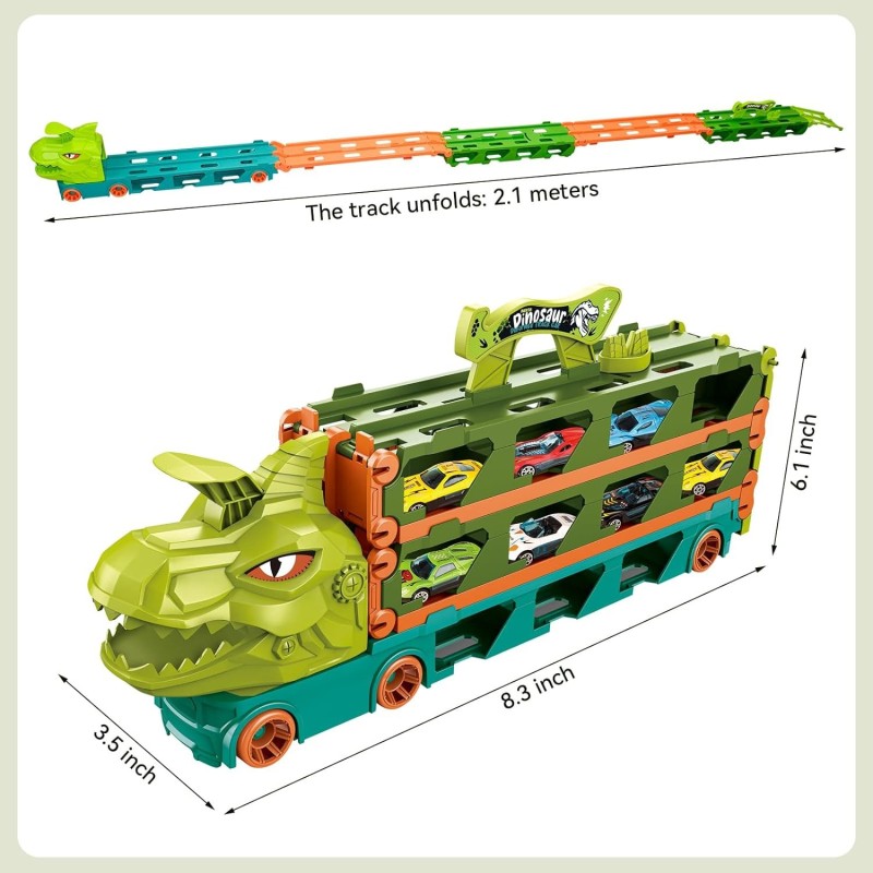 WOOPIE Skladací Dino Kamión s Autodráhou a Autíčkami