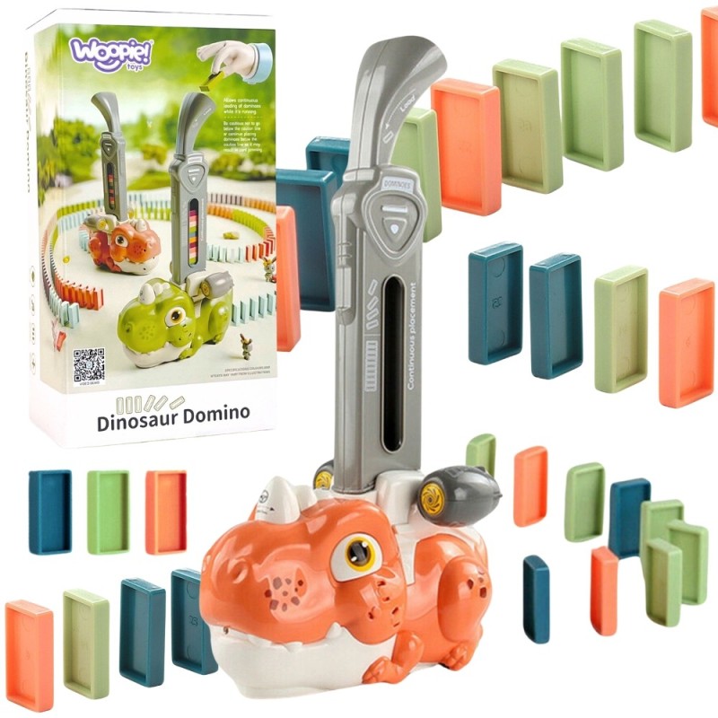 WOOPIE Interaktívny Domino Vláčik - Oranžový Dino