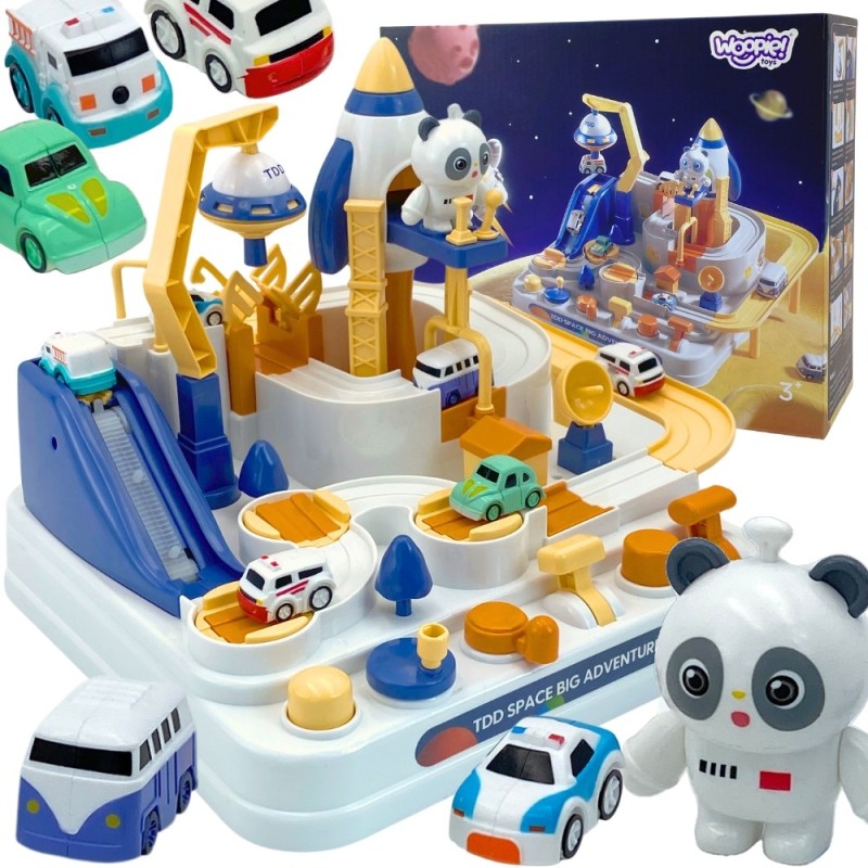 WOOPIE Interaktívna Autodráha "Panda a Vesmírne Dobrodružstvo"