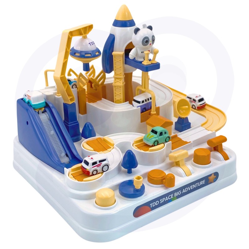 WOOPIE Interaktívna Autodráha "Panda a Vesmírne Dobrodružstvo"