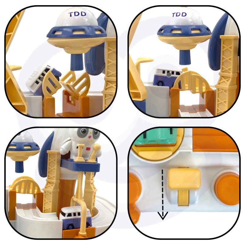 WOOPIE Interaktívna Autodráha "Panda a Vesmírne Dobrodružstvo"