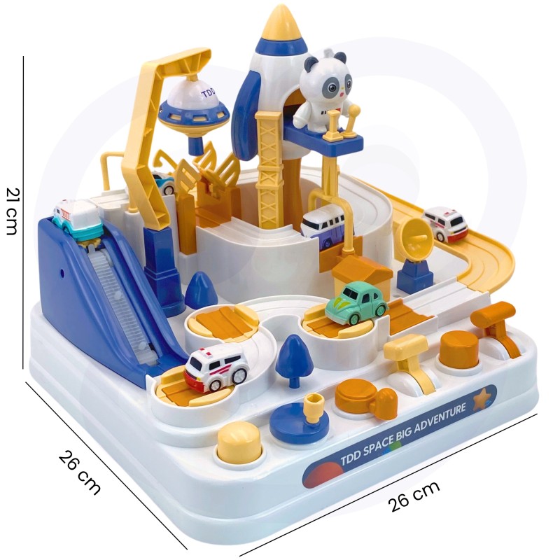 WOOPIE Interaktívna Autodráha "Panda a Vesmírne Dobrodružstvo"