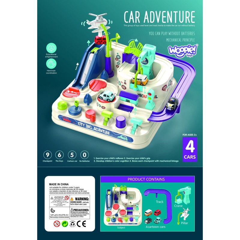 WOOPIE Interaktívna Autodráha "Mestské Vozidlá"