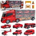 WOOPIE Hasičksý Kamión Transporter s Vozidlami 3v1