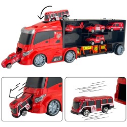 WOOPIE Hasičksý Kamión Transporter s Vozidlami 3v1