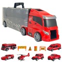 WOOPIE Hasičksý Kamión Transporter s Vozidlami 3v1