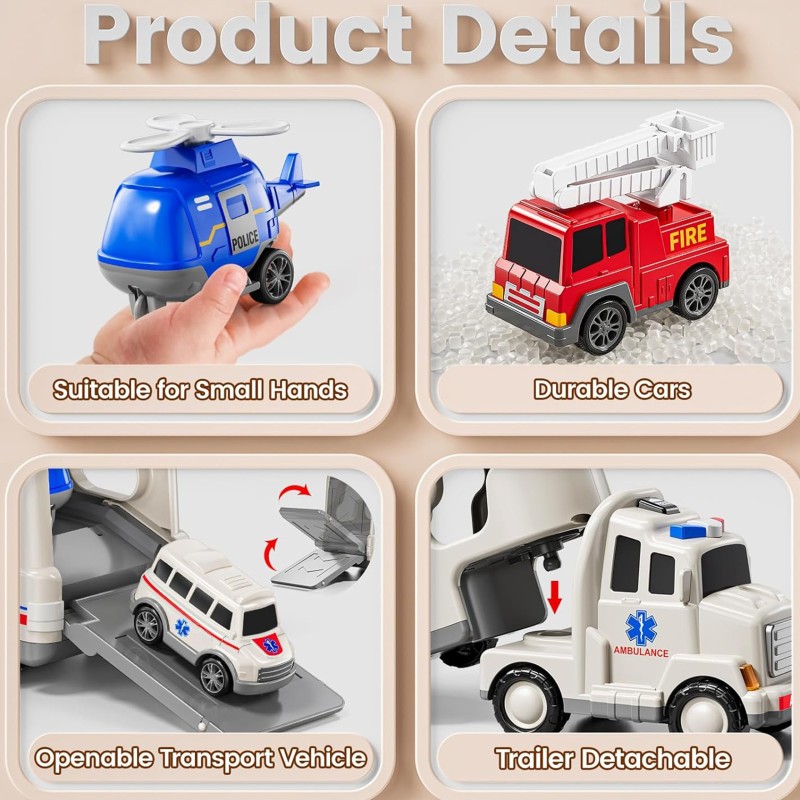 WOOPIE Odťahová Služba Sada 5 Áut- Záchranná Služba