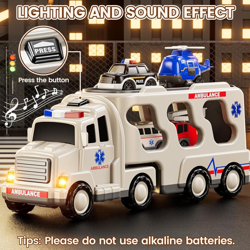 WOOPIE Odťahová Služba Sada 5 Áut- Záchranná Služba