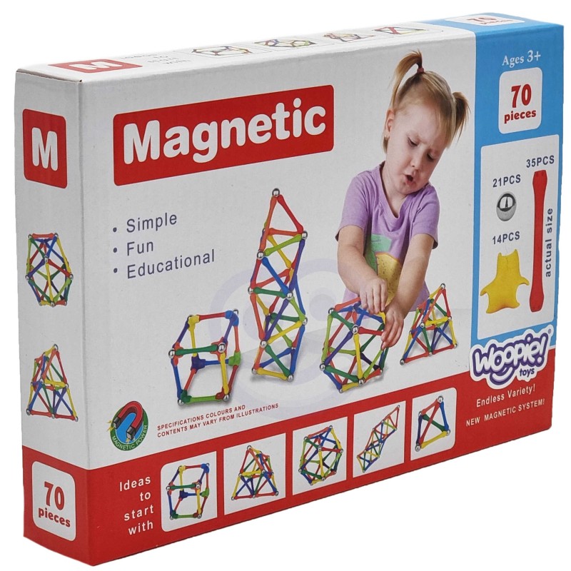 WOOPIE Kreatívne Magnetické Skladačky 70 ks.