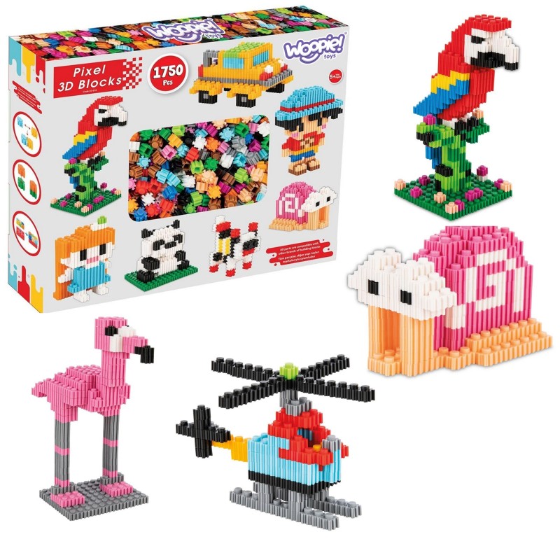 WOOPIE Kreatívna Stavebnica 3D PIXEL 1750 ks.