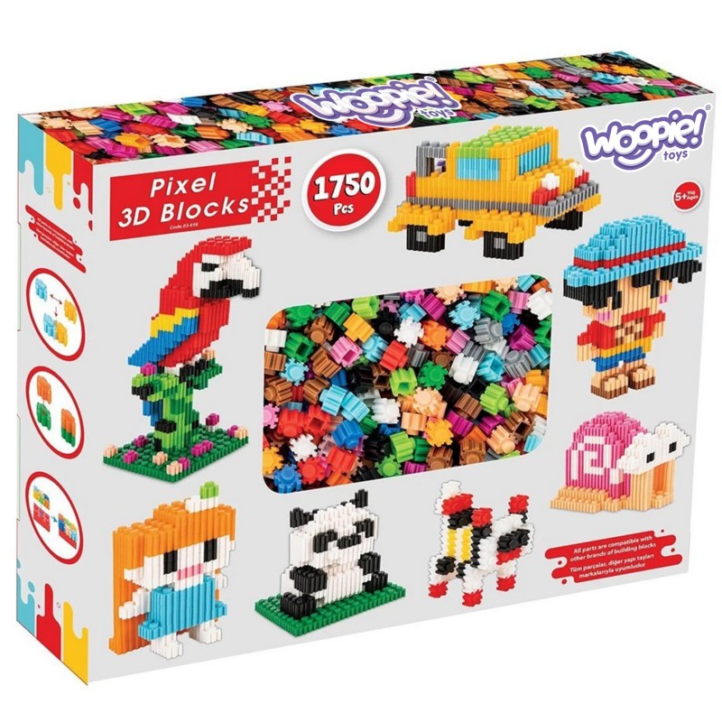 WOOPIE Kreatívna Stavebnica 3D PIXEL 1750 ks.