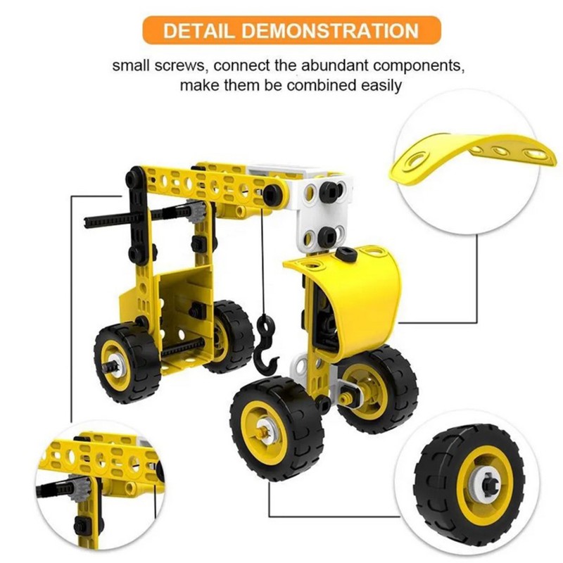 WOOPIE Konštrukčná Stavebnica - Vozidlá 8v1 STEM