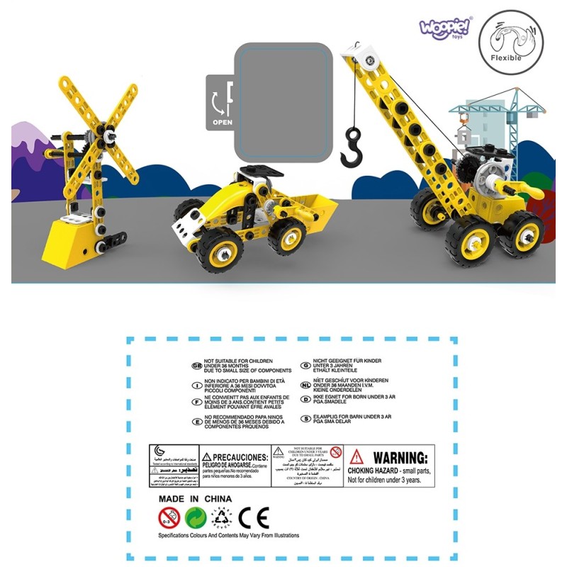 WOOPIE Konštrukčná Stavebnica - Vozidlá 8v1 STEM