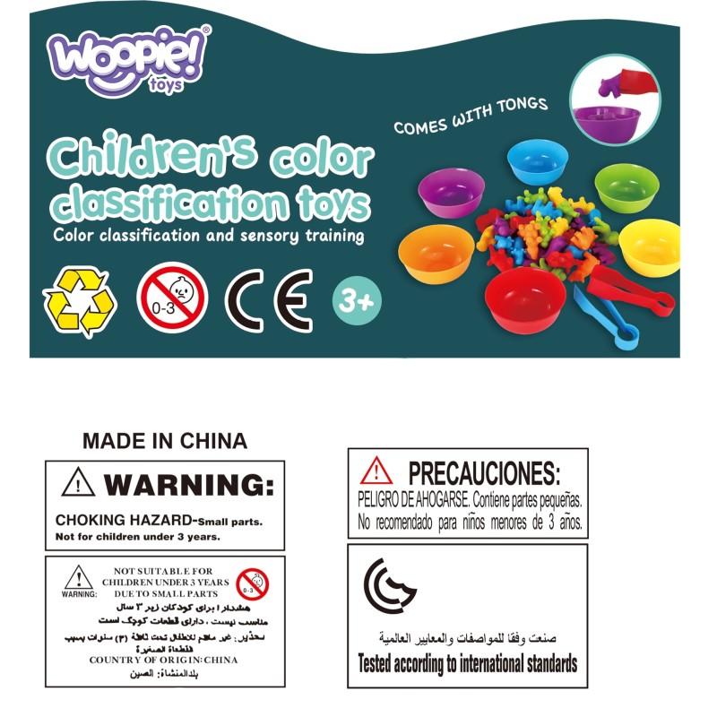 WOOPIE Vzdelávacia Hra na Triedenie Farieb - Vozidlá 44 ks.
