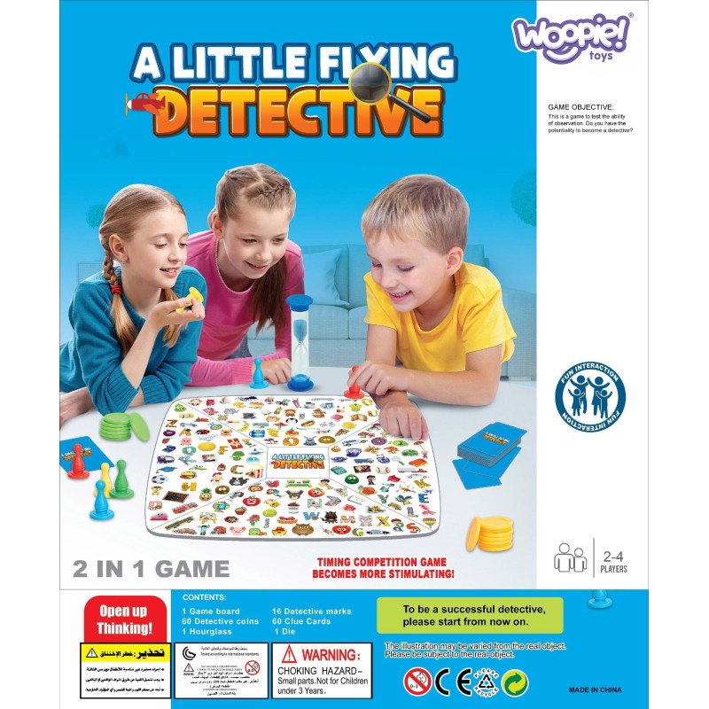 WOOPIE Spoločenská Hra 2v1 Malý Detektív + Človeče Nehnevaj sa