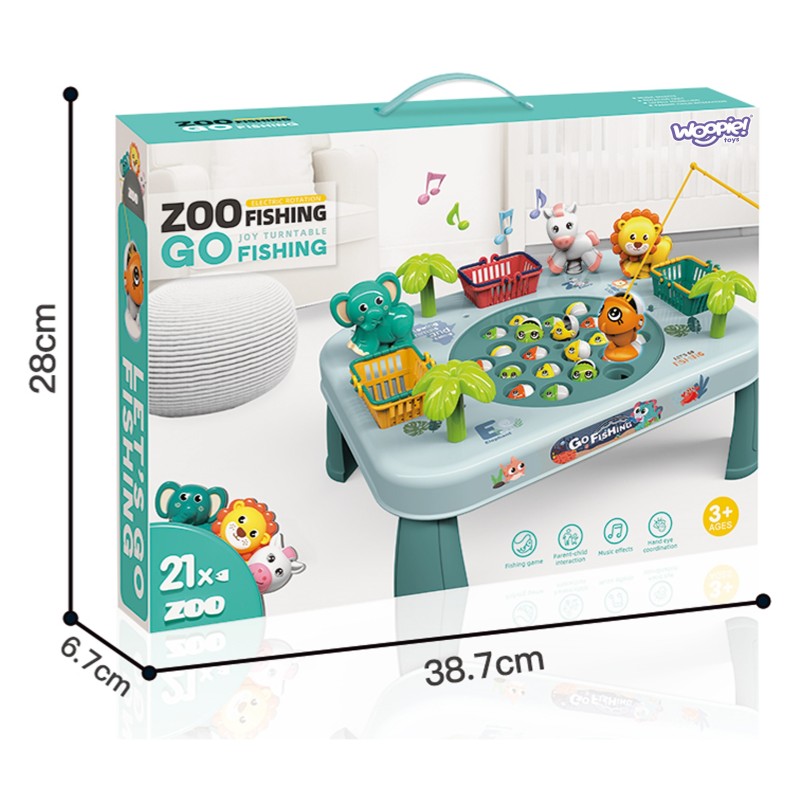 WOOPIE Interaktívny Stolík na Chytanie Rybičiek - Zelený