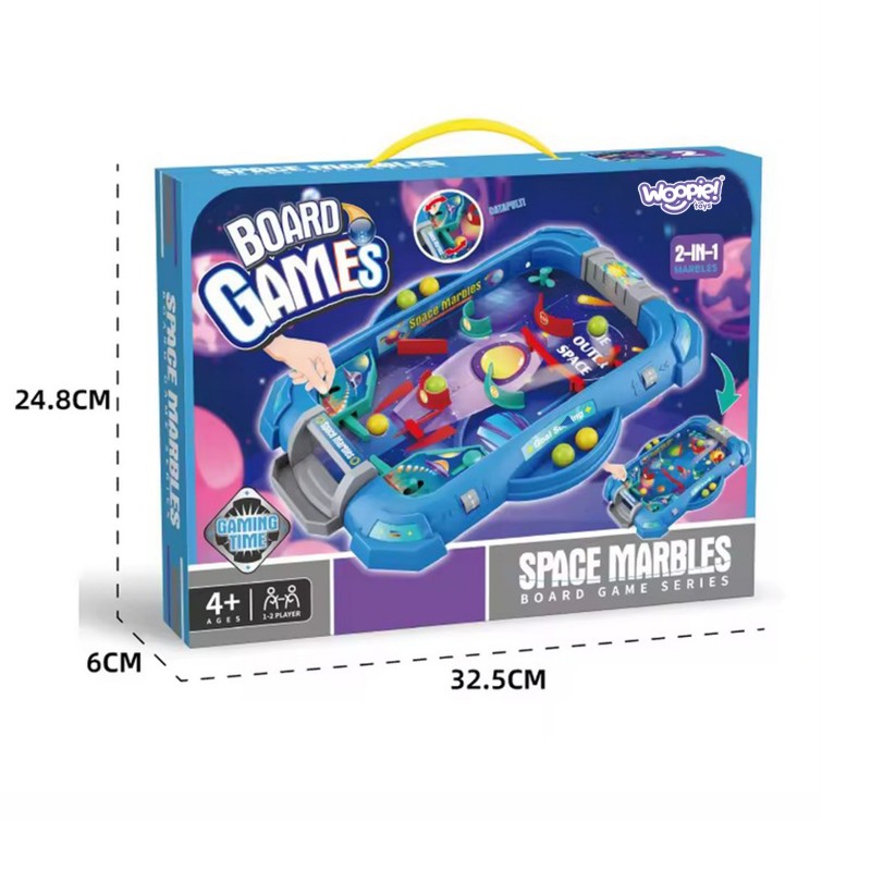 WOOPIE Zručnostná Hra Flipper "Vesmírne Loptičky" 2v1