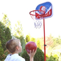 WOOPIE Nastaviteľný Basketbalový Kôš 90-170cm + Lopta