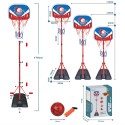 WOOPIE Nastaviteľný Basketbalový Kôš 90-170cm + Lopta