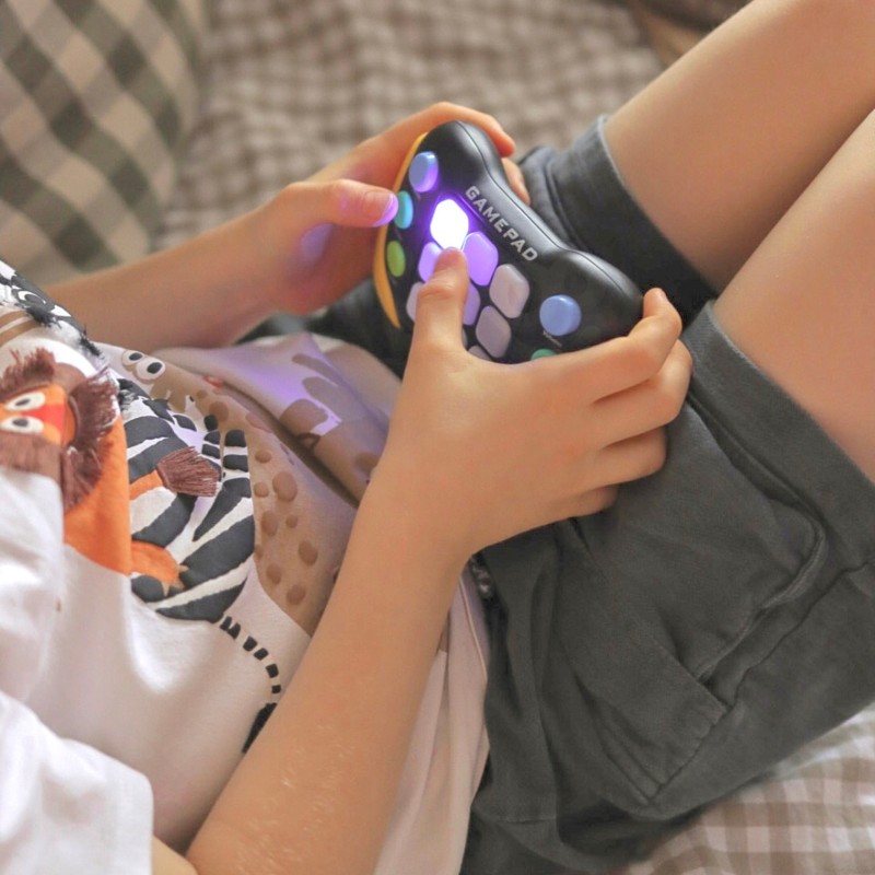 WOOPIE Hra POP IT Fidget Toy Gamepad Interaktívna Antistresová Hračka - Modrá